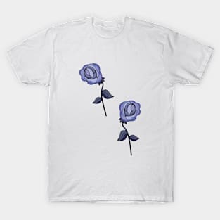 purple vintage goth rose T-Shirt